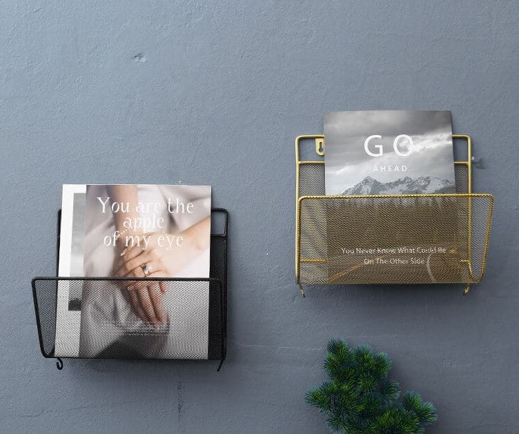 wandrekken voor aan de muur voor een tijdschrift